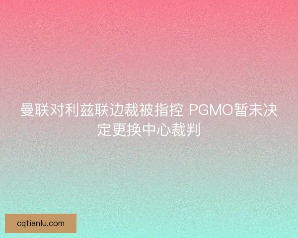 曼联对利兹联边裁被指控 PGMO暂未决定更换中心裁判
